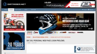 SBC DSL Personal Web Page Login Prolems. | The Dirt Bike, MX & Off ...