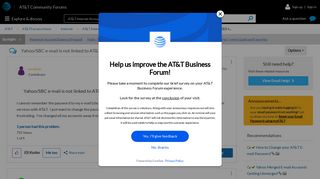 Yahoo/SBC e-mail is not linked to AT&T ID & NEED t... - AT&T ...
