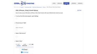 DSL Extreme - iOS (iPhone, iPad) Email Setup Support Article