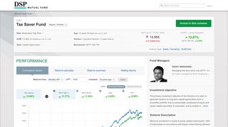 DSP BlackRock Tax Saver Fund - ELSS Mutual Fund