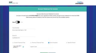 Account Statement for Investor