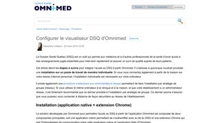 Configurer le visualiseur DSQ d'Omnimed – Centre d'aide Omnimed