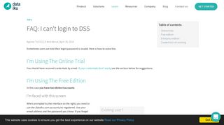 How to login to Dataiku DSS | Dataiku