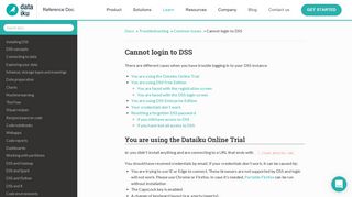 Cannot login to DSS — Dataiku DSS 5.0 documentation