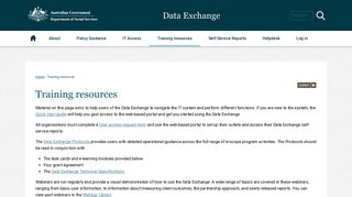 Training resources | Data Exchange