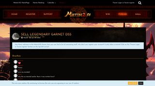 Sell Legendary Garnet DSS - Sell - Metin2 SG Forums