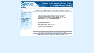 Missouri Family Support Payment Center Internet Payment Website