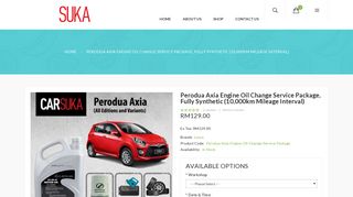 Perodua Axia Engine Oil Change Service Package, Fully Synthetic ...