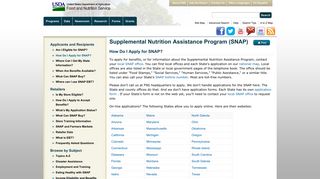 How Do I Apply for SNAP? | Food and Nutrition Service