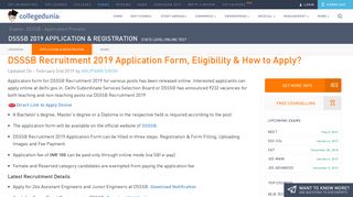 DSSSB Recruitment 2019 Application Form: Apply for 9232 vacancies ...