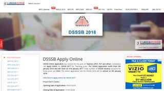DSSSB Online 2018: Apply & Fill DSSSB Teaching Form - Career Power