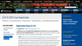 CLEP & DSST Exam Registration - NECC