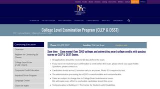 College Level Examination Program (CLEP & DSST)