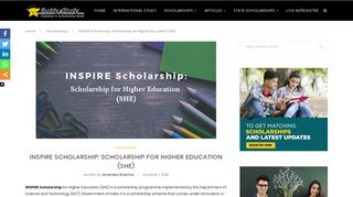 INSPIRE Scholarship: Eligibility, Awards, Deadline, Application Process
