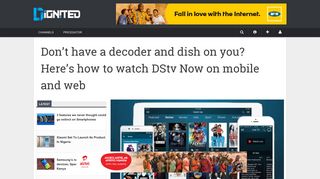 Don't have a decoder and dish on you? Here's how to watch DStv ...