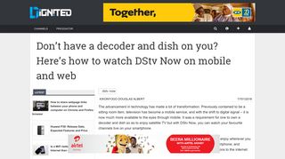Don't have a decoder and dish on you? Here's how to watch DStv Now ...