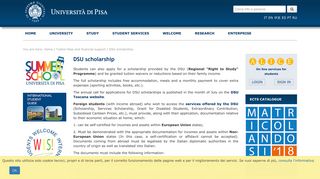 DSU scholarship - Unipi