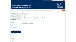 Login - DSV, Department of Computer and Systems Sciences ...