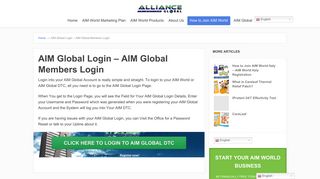 AIM Global Login - AIM Global Members Login | Alliance in Motion ...
