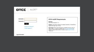 DTCC ALERT - Cleartrust Login Page