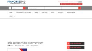 DTDC COURIER FRANCHISE OPPORTUNITY |Franchise in Courier ...