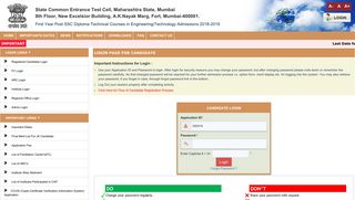 Registered Candidate Login - State Common Entrance Test Cell ...