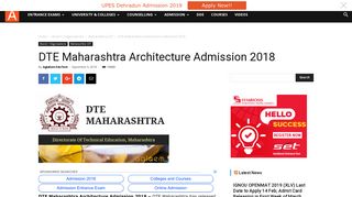 DTE Maharashtra Architecture Admission 2018 | AglaSem Admission