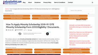 DTE Minority Scholarship 2018 Online Application ! Eligibility ...