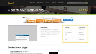 Welcome to Portal.dimensions-uk.org - Dimensions - Login