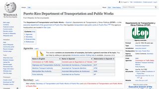 Puerto Rico Department of Transportation and Public Works - Wikipedia