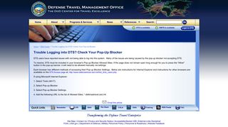 Trouble Logging into DTS? - Defense Travel Management Office