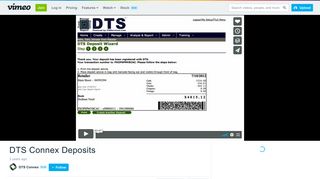DTS Connex Deposits on Vimeo