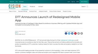 DTT Announces Launch of Redesigned Mobile App - PR Newswire