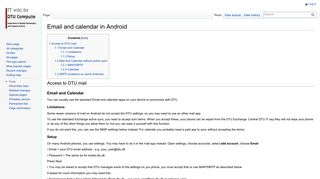 Email and calendar in Android - ITSwiki - DTU