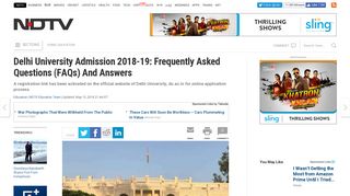 Delhi University Admission 2018-19: FAQs And Answers On DU ...
