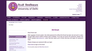 DU Mail - University of Delhi