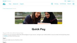 Quick Pay - Pay your Bills Online Without Login | du