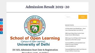 DU SOL Admission Start Date & Registration Procedure 2018-19 Online