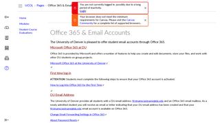 Office 365 & Email Accounts: University College New Student ...