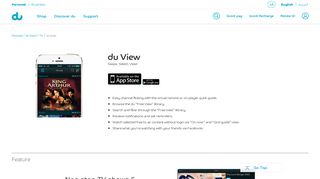 View Anywhere app | At home | TV | du