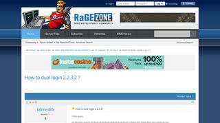 How to dual login 2.2.3.2 ? - RaGEZONE - MMO development community