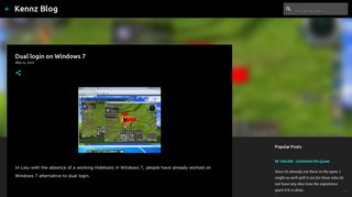 Dual login on Windows 7 - Kennz Blog