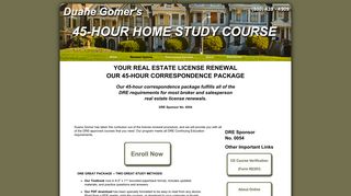 California Real Estate License Renewal - Duane Gomer Seminars