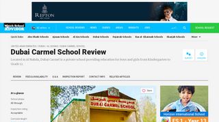 Dubai Carmel School Review - WhichSchoolAdvisor