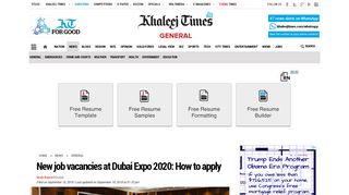 New job vacancies at Dubai Expo 2020: How to apply - Khaleej Times