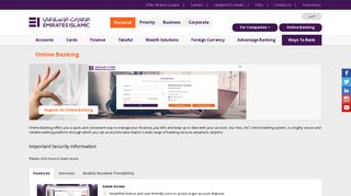 Online Banking, Manage Your Finance, Pay Bills | Emirates Islamic Bank