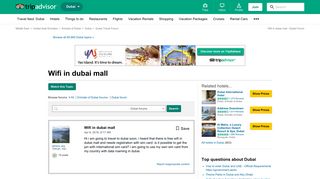 Wifi in dubai mall - Dubai Forum - TripAdvisor