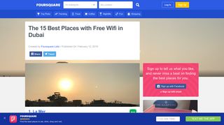 The 15 Best Places with Free Wifi in Dubai - Foursquare