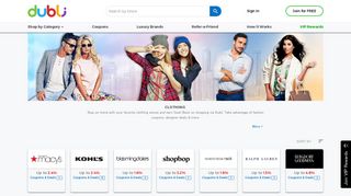 Clothing Discounts - Offers & Earn Cash Back | Dubli