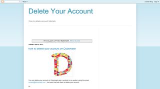 Delete Your Account: dubsmash